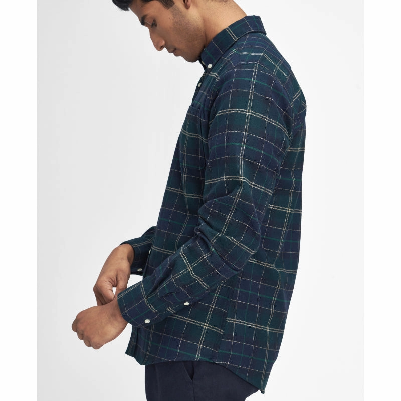 Barbour Kyeloch Mens Tailored Shirt  - Green Loch Daily Deal Frenzy Today Only Offer