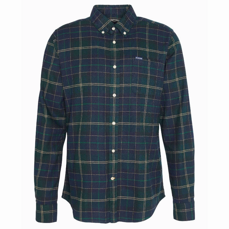 Barbour Kyeloch Mens Tailored Shirt  - Green Loch Save More Online