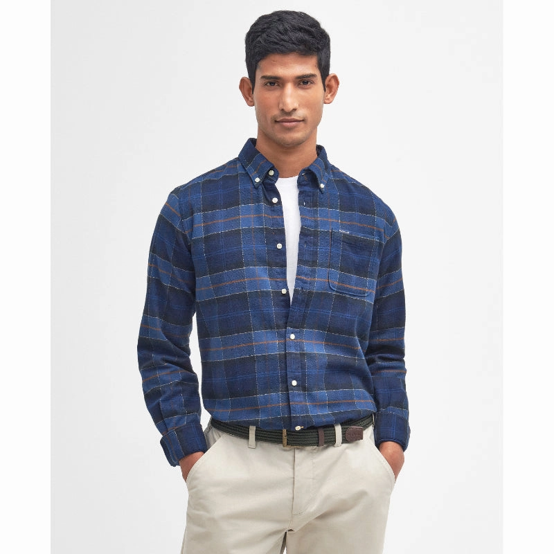 Hot Pick Deal Barbour Kyeloch Mens Tailored Shirt - Midnight Tartan