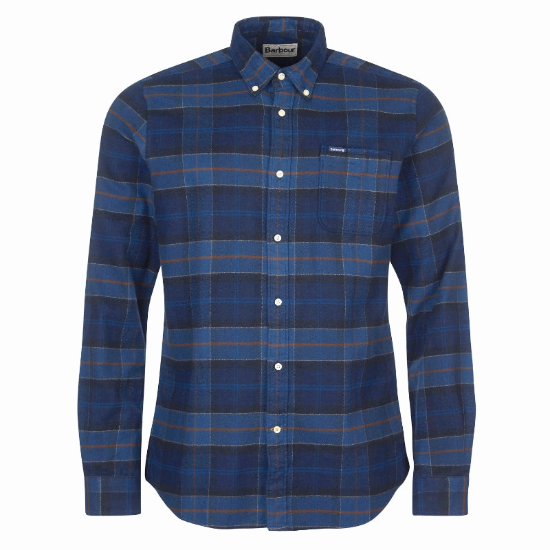 Barbour Kyeloch Mens Tailored Shirt - Midnight Tartan Weekend Flash Offer