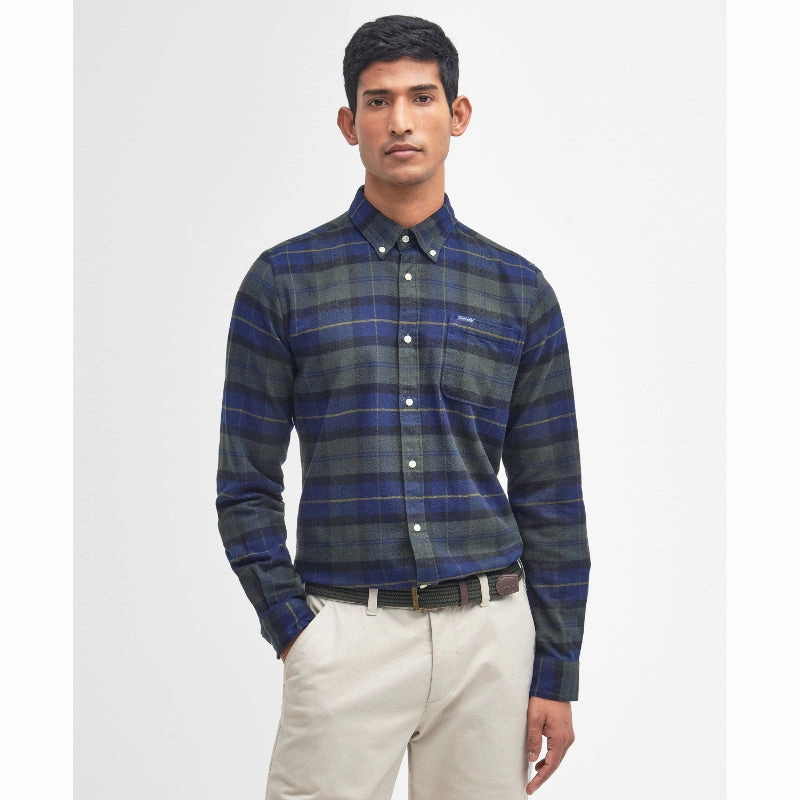 Dont Miss Out Steal the Deal Now Barbour Kyeloch Mens Tailored Shirt - Olive Night