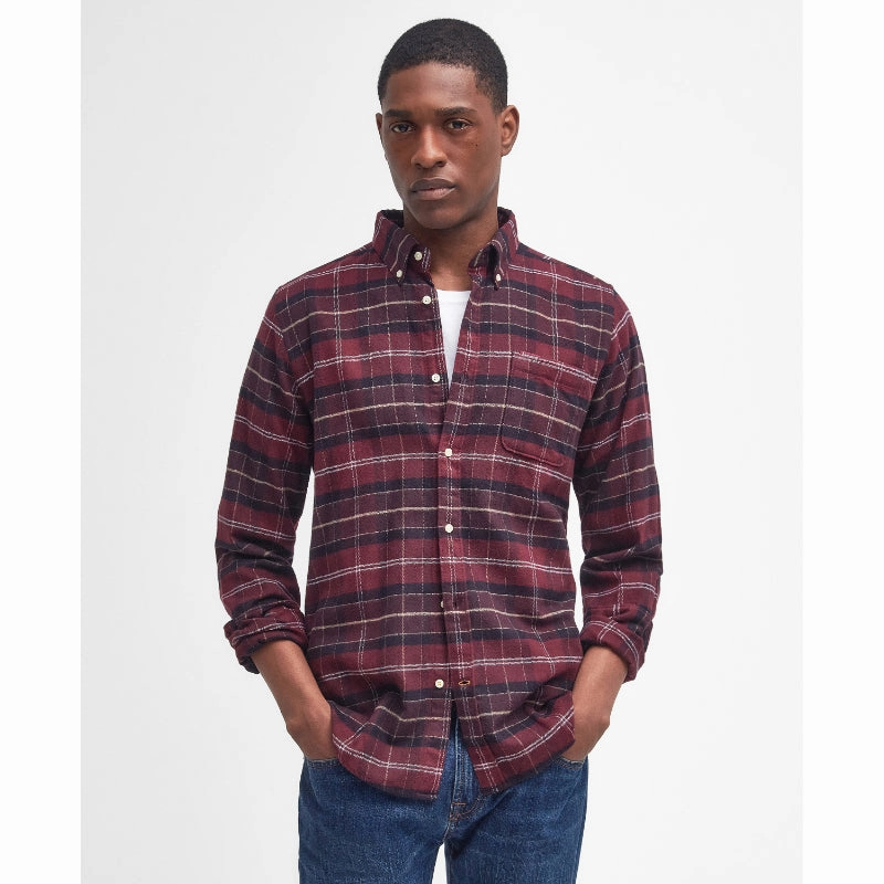 Barbour Kyeloch Mens Tailored Shirt - Winter Red Tartan Limited Edition Offer