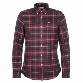 Barbour Kyeloch Mens Tailored Shirt - Winter Red Tartan Online Exclusive Savings Sweet Deal Today