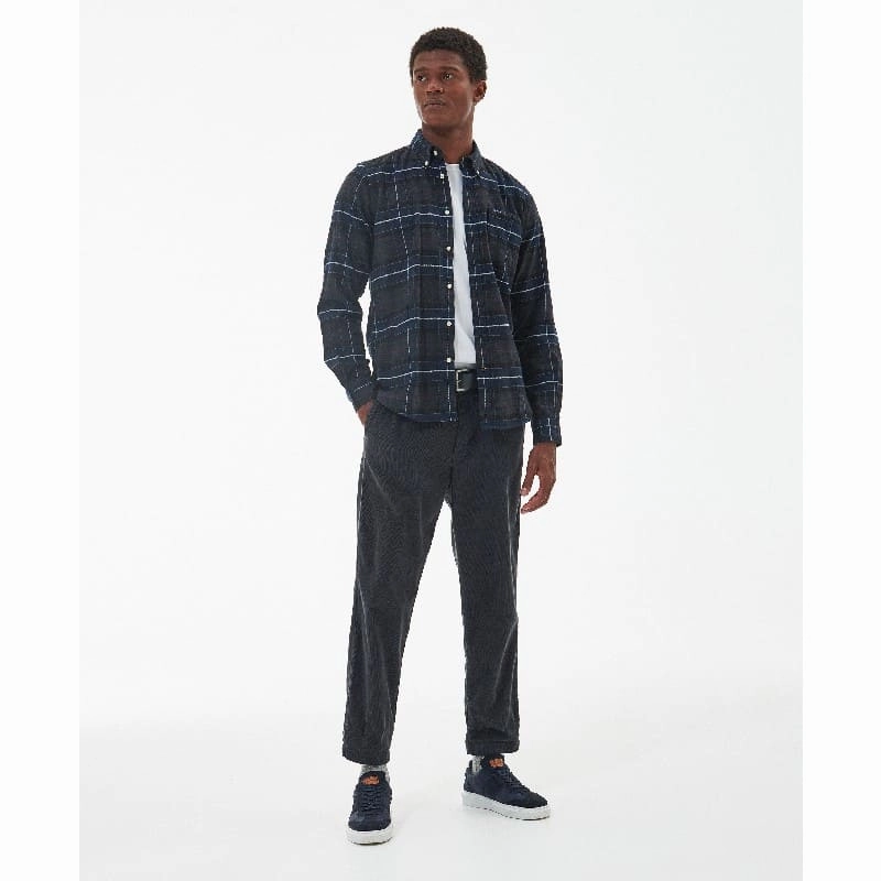 Mega Discount Today Barbour Kyeloch Tailored Mens Shirt - Black Slate
