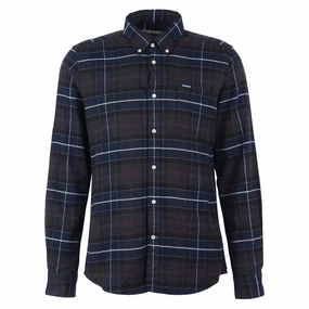 Barbour Kyeloch Tailored Mens Shirt - Black Slate Hot Clearance Now Hot Pick of the Day