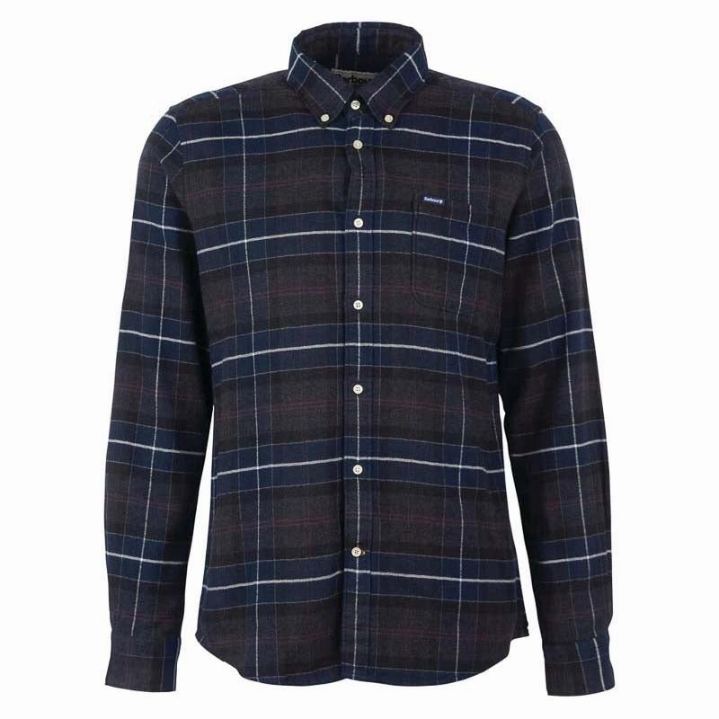 Barbour Kyeloch Tailored Mens Shirt - Black Slate Hot Clearance Now Hot Pick of the Day