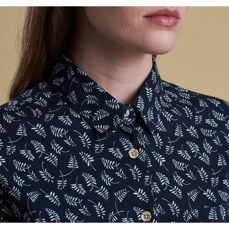 Trending Savings Now Barbour Ladies Vyne Shirt - Navy