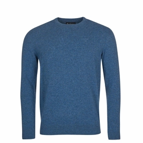 Weekend Specials Barbour Lambswool Essential Crew Knit Denim Marl