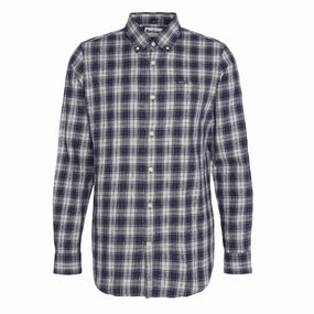 Barbour Lanark Tartan Tailored Mens Shirt -  Blue Granite Hot Pick Online Save Today Event