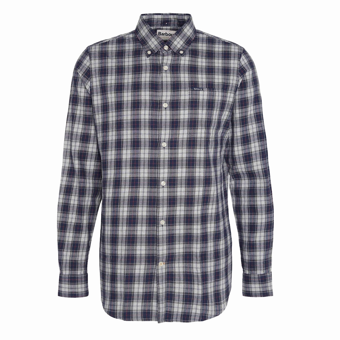 Barbour Lanark Tartan Tailored Shirt Blue Granite MustShop Sale Daily Hot Deal