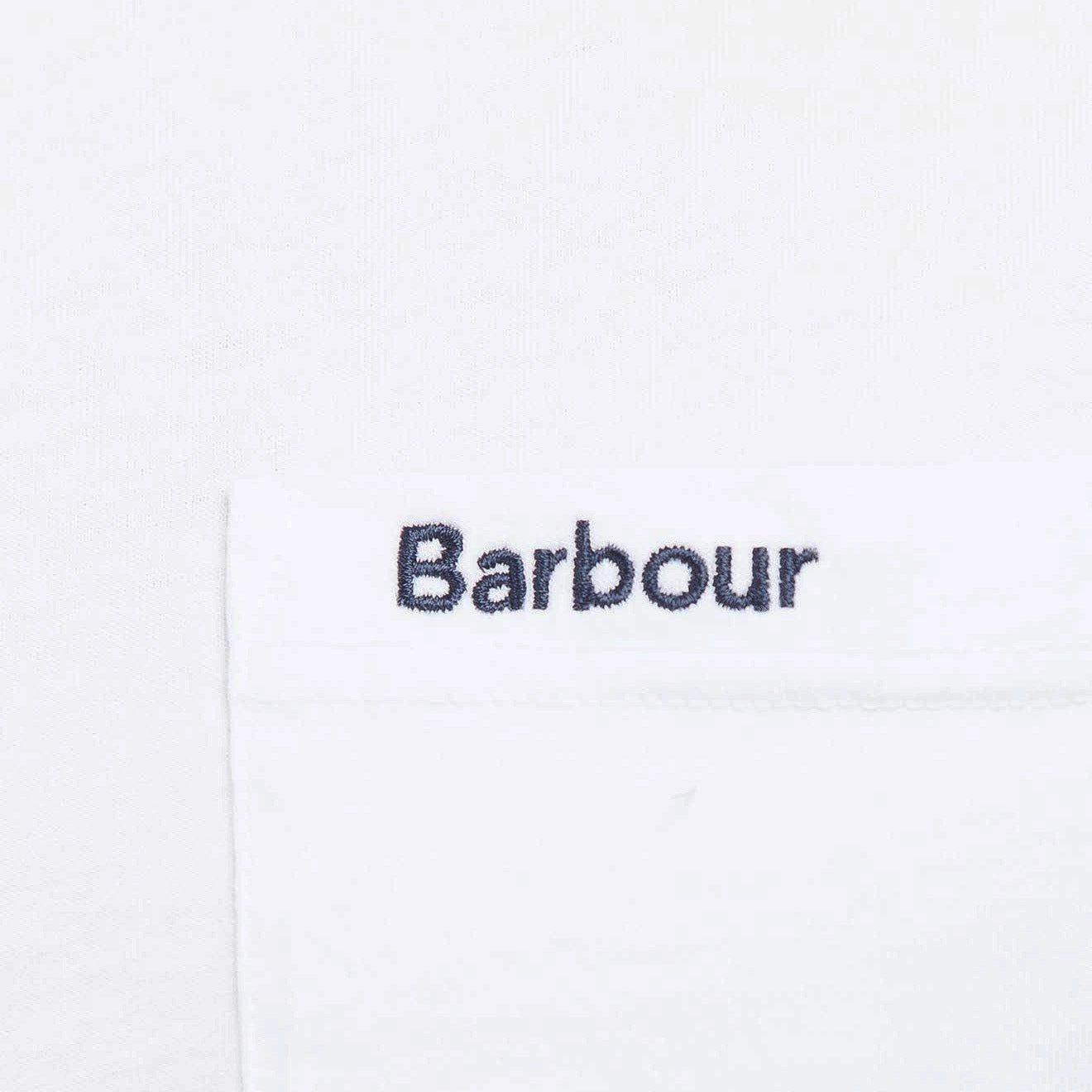 Barbour Langdon Pocket T-Shirt Classic White Hot Discount Deal Exclusive Savings Event