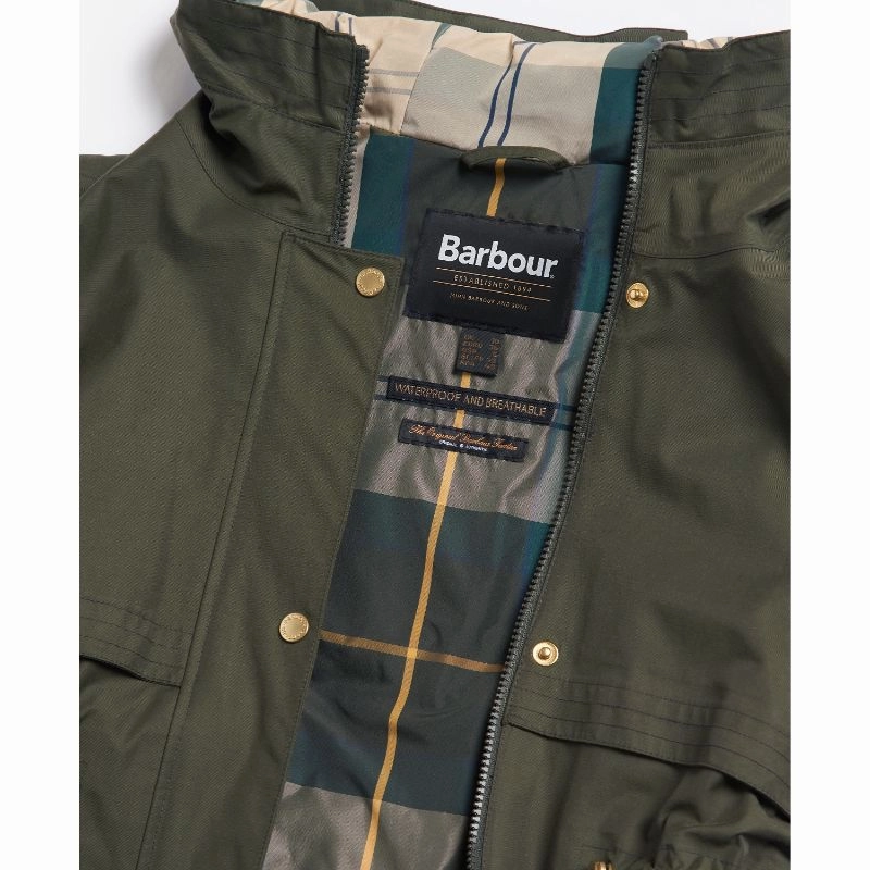 Limited Stock Offer MustHave Gift Ideas Barbour Lavender Ladies Waterproof Jacket - Olive