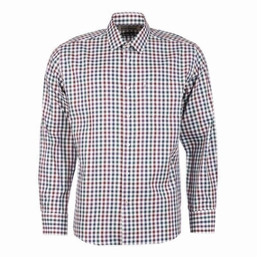 Barbour Lawton Mens Shirt - Plum Trending Now Offer Limited Time Sale