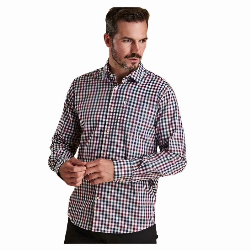 Sweet Deal Today Barbour Lawton Mens Shirt - Plum