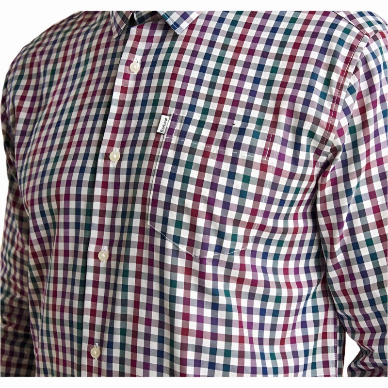 Special Steal Event Todays Steal Barbour Lawton Mens Shirt - Plum