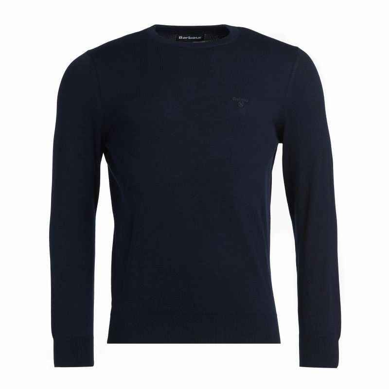 Clearance Event Daily Deal Frenzy Barbour Light Cotton Crew Neck Mens Jumper - Navy