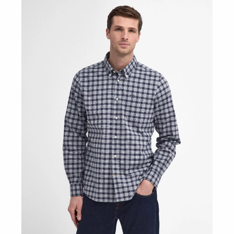 Barbour Lomond Tailored Mens Shirt - Blue Granite Best Deal Online