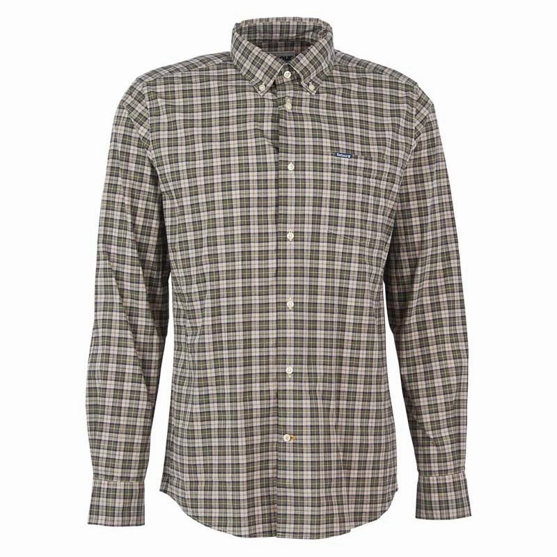 Flash Offer Today Barbour Lomond Tailored Mens Shirt - Forest Mist
