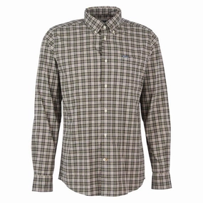Shop Grab Savings MustHave Deal Barbour Lomond Tailored Mens Shirt - Forest Mist