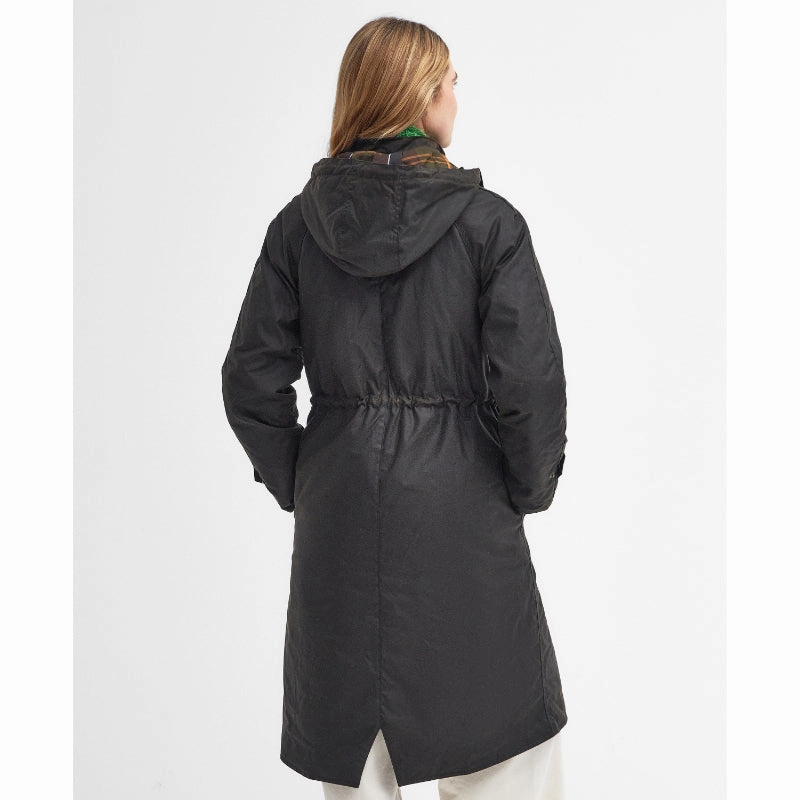 Mega Hot Offer Barbour Long Cannich Ladies Wax Coat - Olive/Classic
