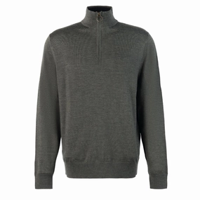 Barbour Loyton Merino Half Zip Olive Marl Dont Miss Todays Deal