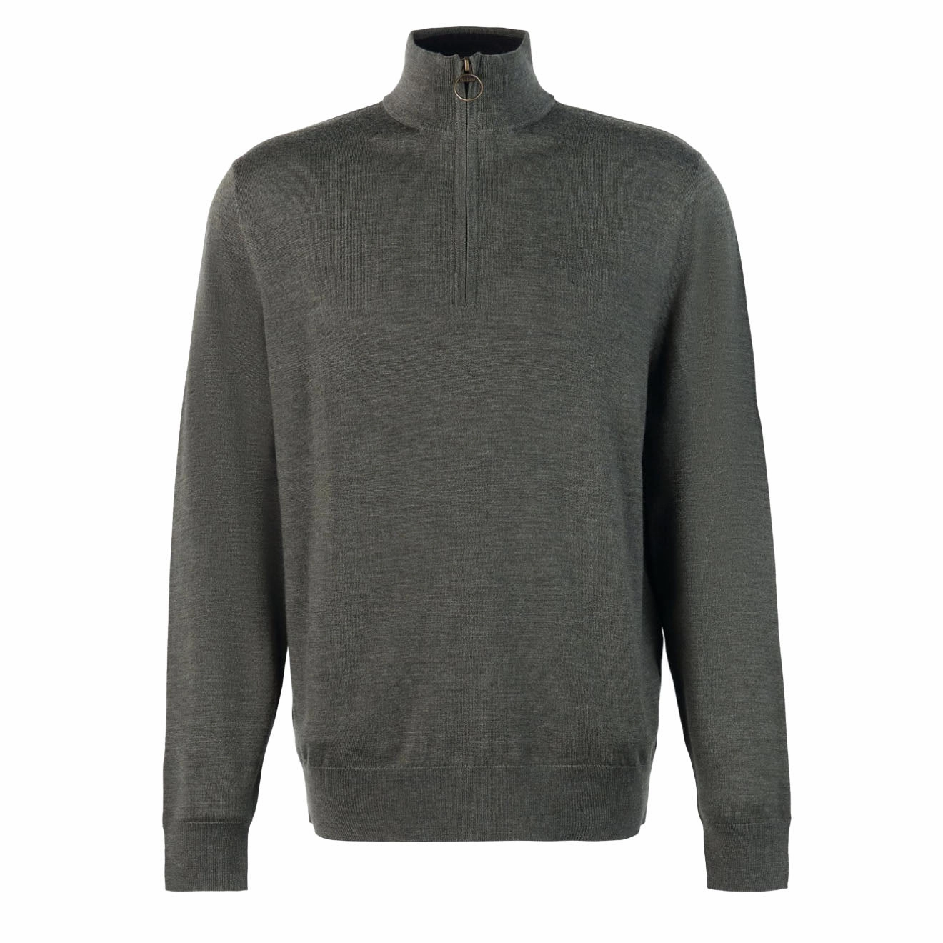 Barbour Loyton Merino Half Zip Olive Marl Dont Miss Todays Deal
