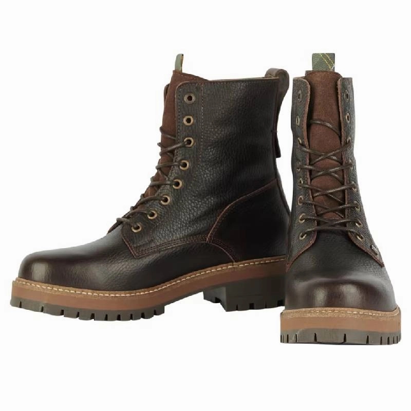 Hot Savings Alert Surprise Offer Now Barbour Lucinda Ladies Derby Boot - Dark Brown