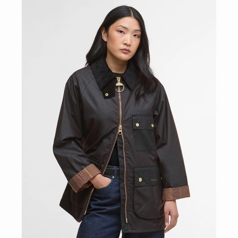 Barbour Luella Ladies Wax Jacket - Rustic/Muted Tartan Exclusive Hot Pick Today Only Offer