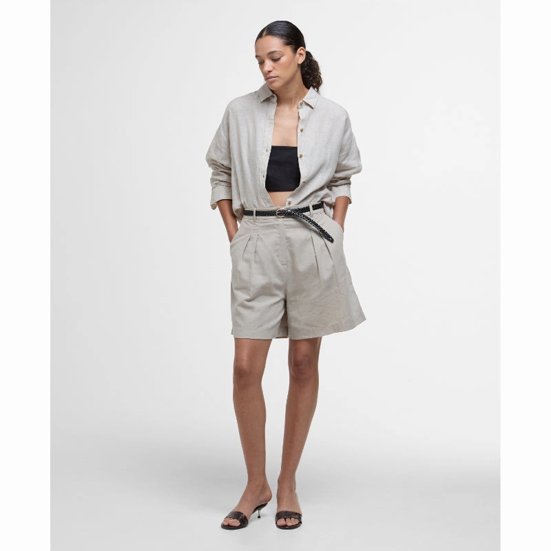 Big Price Drop Barbour Luna Ladies Shorts - Light Sand