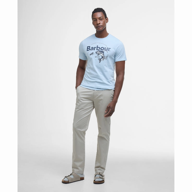 MustHave Deals Dont Wait Save Today Barbour Lydd Graphic Mens T-Shirt - Ocean Sky