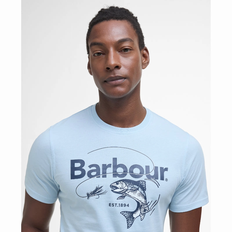 Barbour Lydd Graphic Mens T-Shirt - Ocean Sky Dont Miss This Offer Shop Today Save