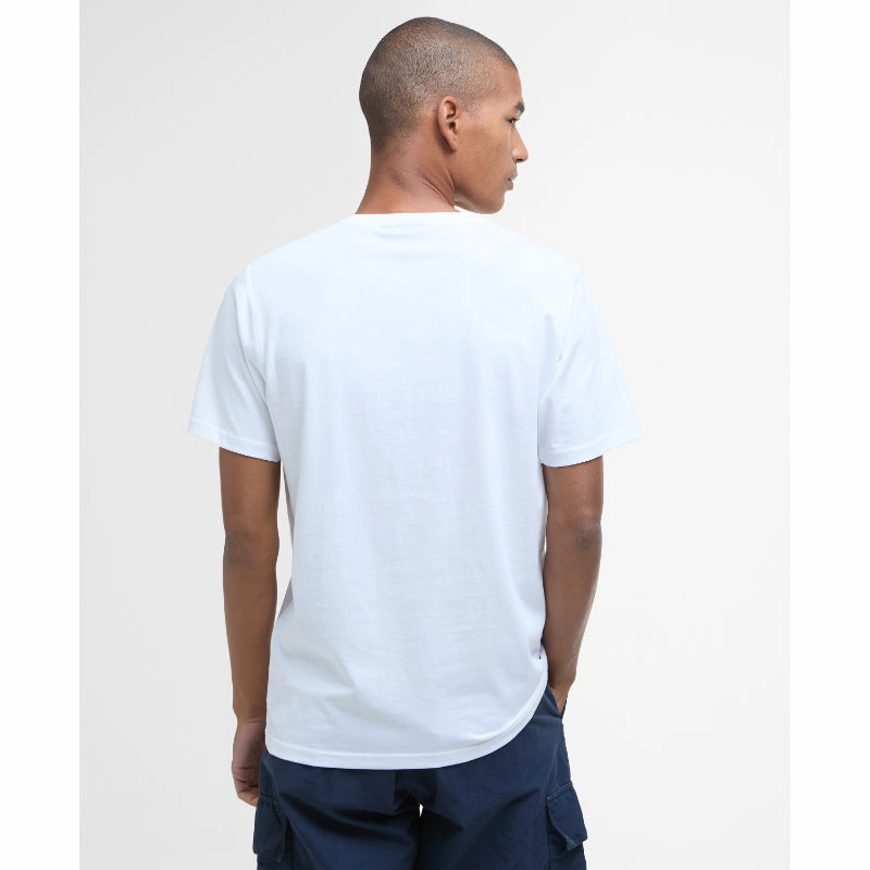 Barbour Lydd Graphic Mens T-Shirt - White Daily Deal Frenzy