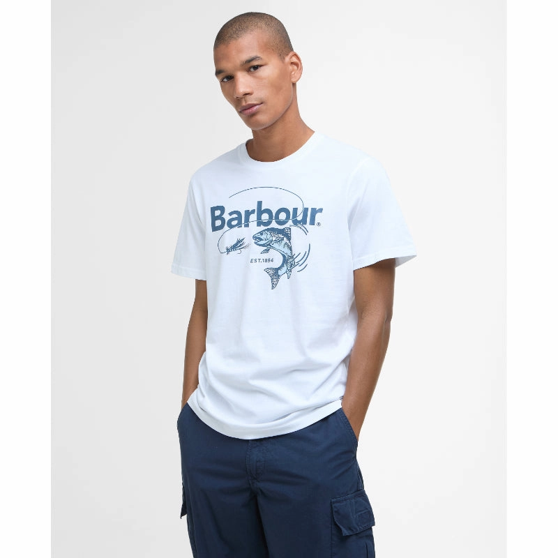 Exclusive Hot Pick Barbour Lydd Graphic Mens T-Shirt - White
