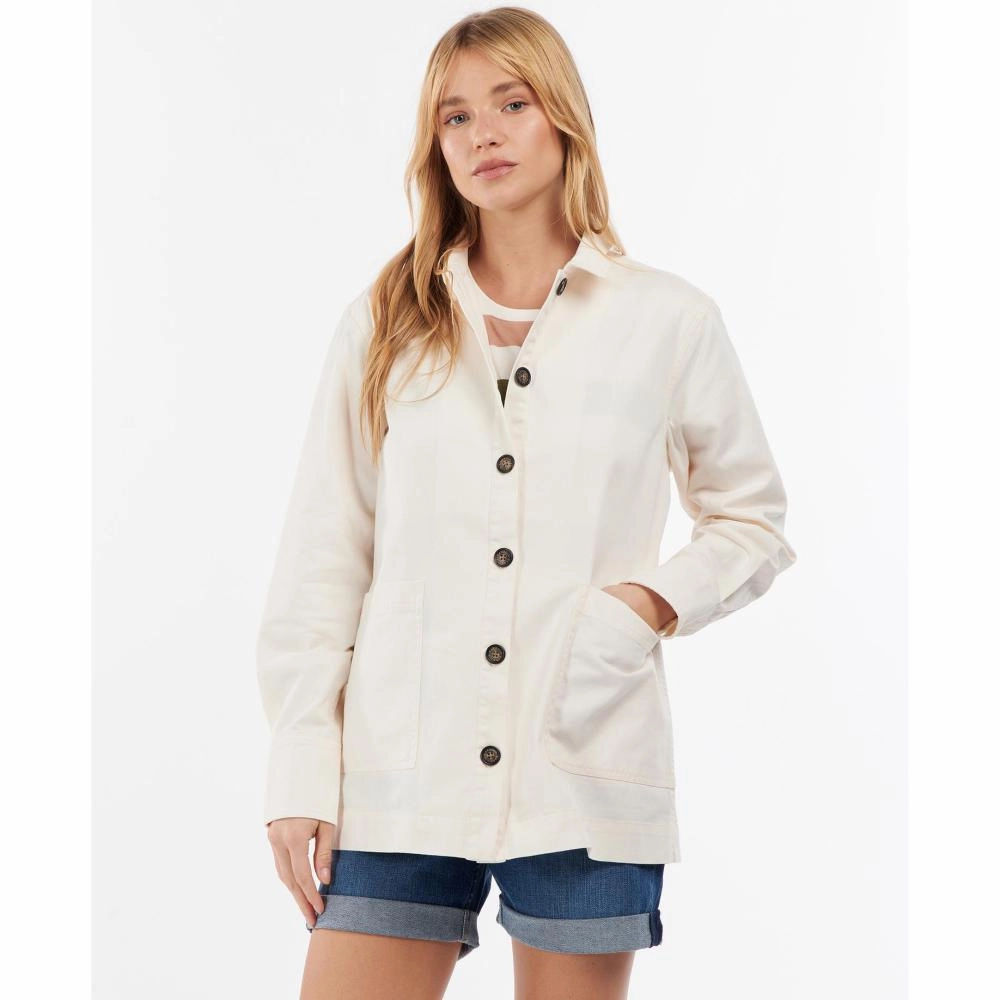 Price Drop Today Shop the Savings Barbour Lyndale Ladies Overshirt - Ecru