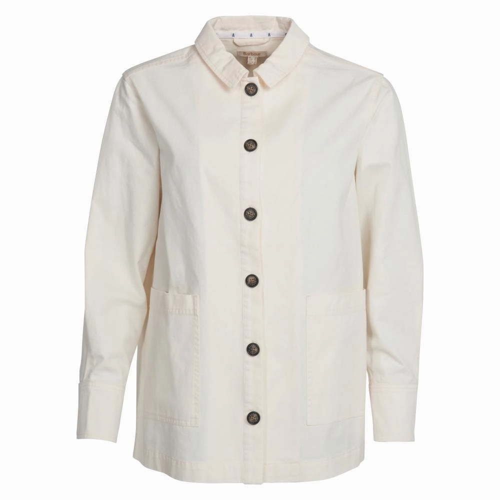 Limited Stock Offer Barbour Lyndale Ladies Overshirt - Ecru