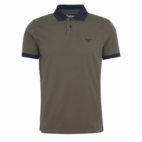 Mega Discount Today Barbour Lynmouth Tipped Tailored Fit Polo Shirt Uniform Green
