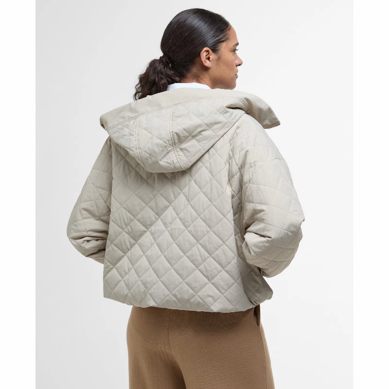 Barbour Maddy Ladies Quilted Jacket - Light Sand/Ancient Hot Offer Inside Big Savings Event