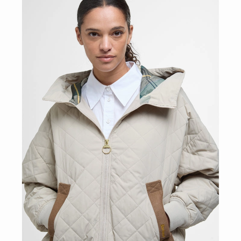 Sale Ending Soon Barbour Maddy Ladies Quilted Jacket - Light Sand/Ancient