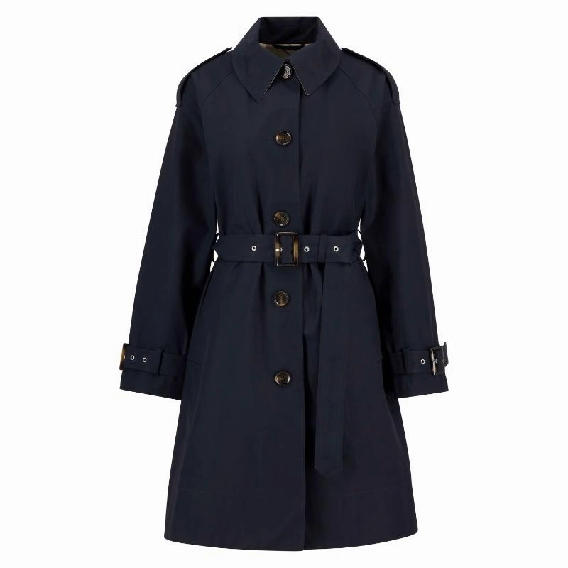 Barbour Maia Ladies Showerproof Jacket - Dark Navy/Hessian Tartan Mega Online Discount