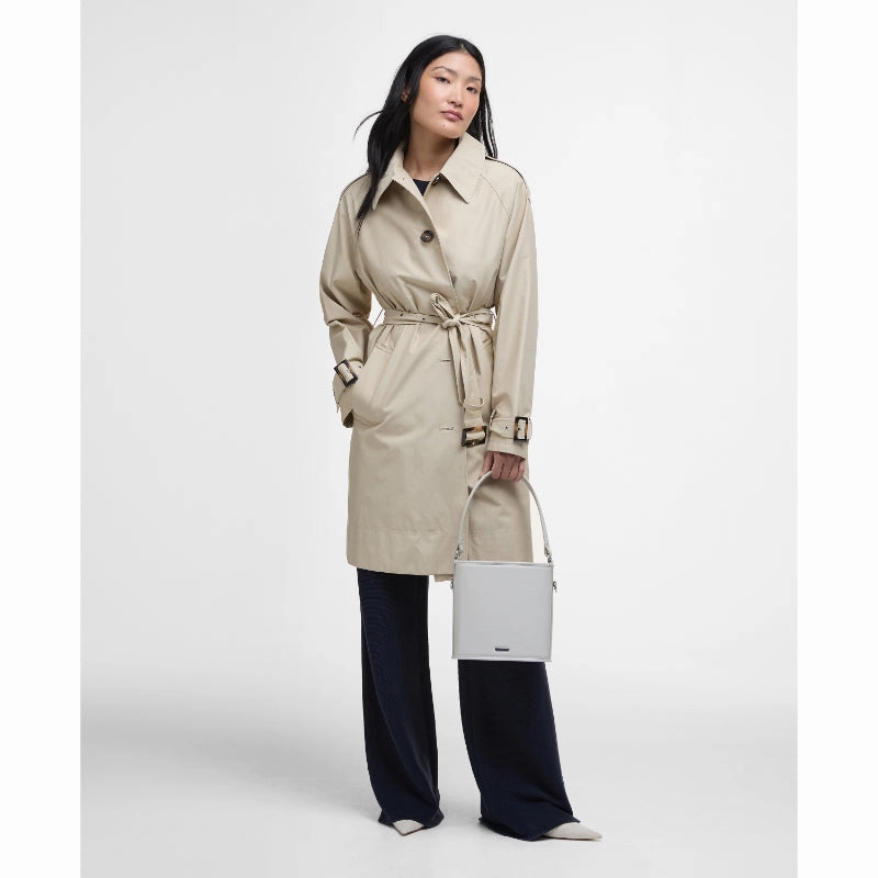 Barbour Maia Ladies Showerproof Jacket - Light Sand/Rosemary Tartan Trendy Picks Today