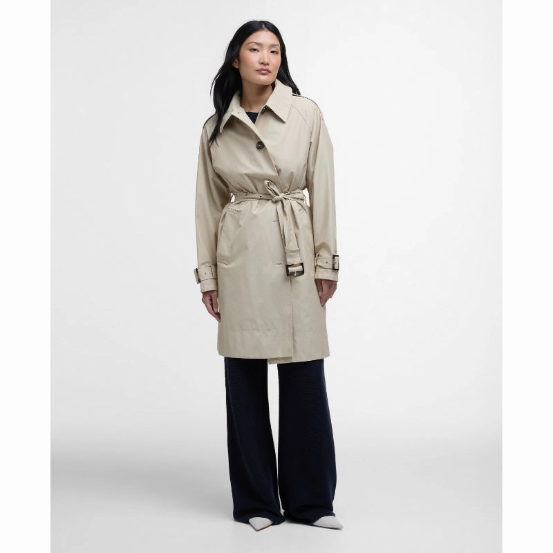 Todays Hot Pick Trending Hot Picks Barbour Maia Ladies Showerproof Jacket - Light Sand/Rosemary Tartan