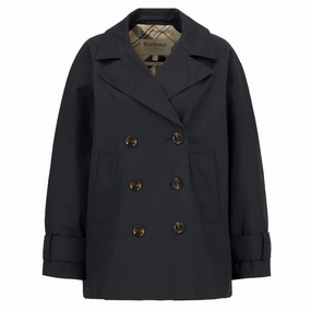 Barbour Maisy Ladies Showerproof Jacket - Black/Safari Tartan Limited Time Discount Price Drop Today