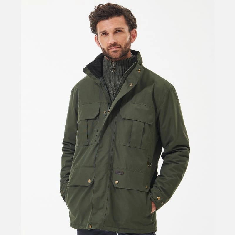 Gift Sale Event Grab Save Today Barbour Malcolm Mens Waterproof Jacket - Dark Olive