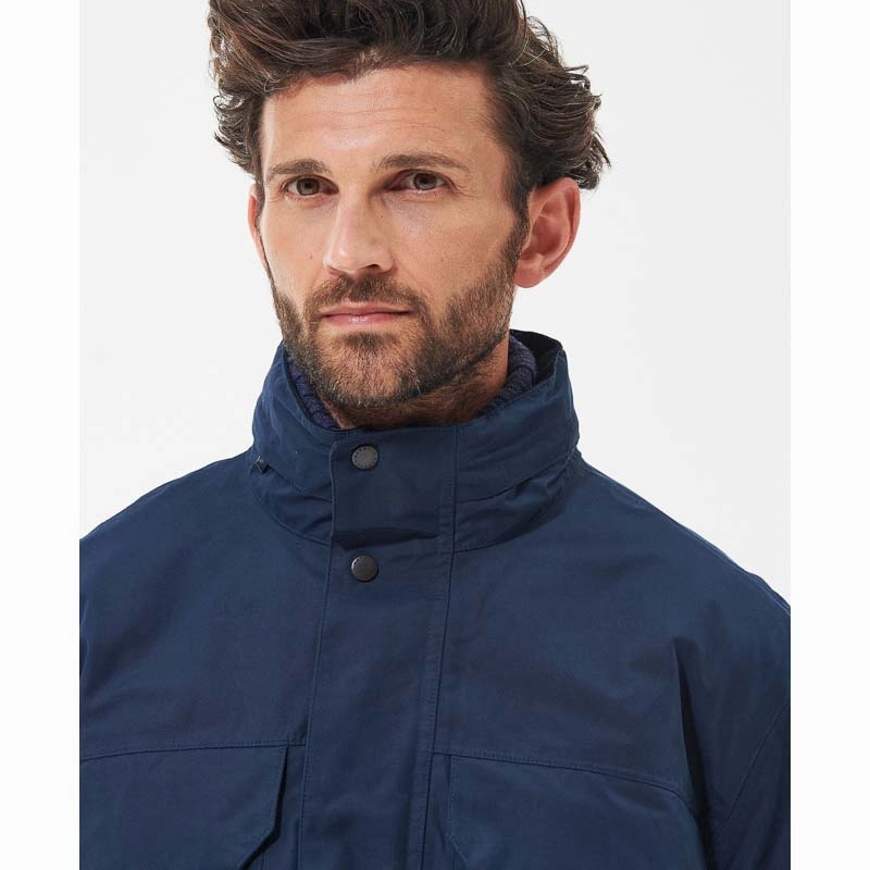 Flash Deal Today Daily Hot Deal Barbour Malcolm Mens Waterproof Jacket - Navy