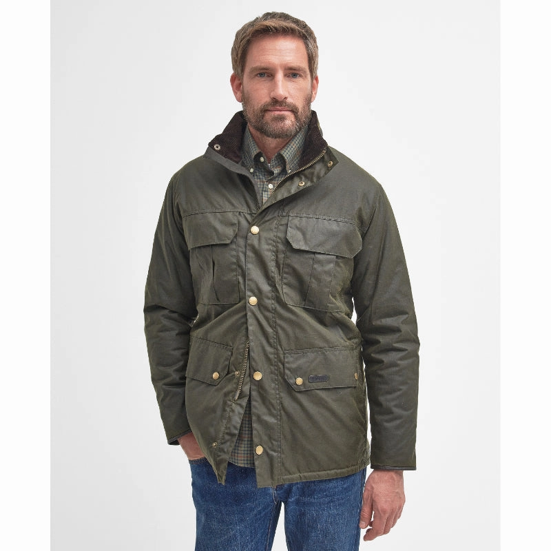 Barbour Malcolm Mens Wax Jacket - Archive Olive Limited Stock Alert Best Price Online