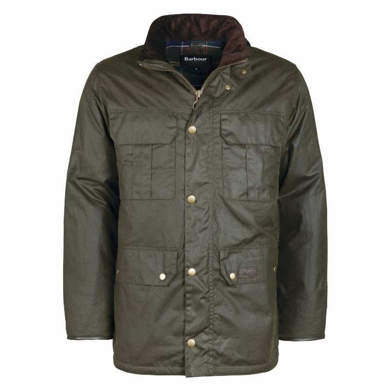 Barbour Malcolm Mens Wax Jacket - Archive Olive Big Hot Sale