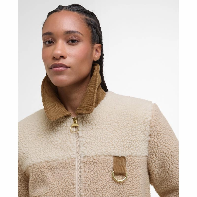 Best Deal Alert Online Exclusive Steal Barbour Malena Ladies Fleece Jacket - Natural/Ecru
