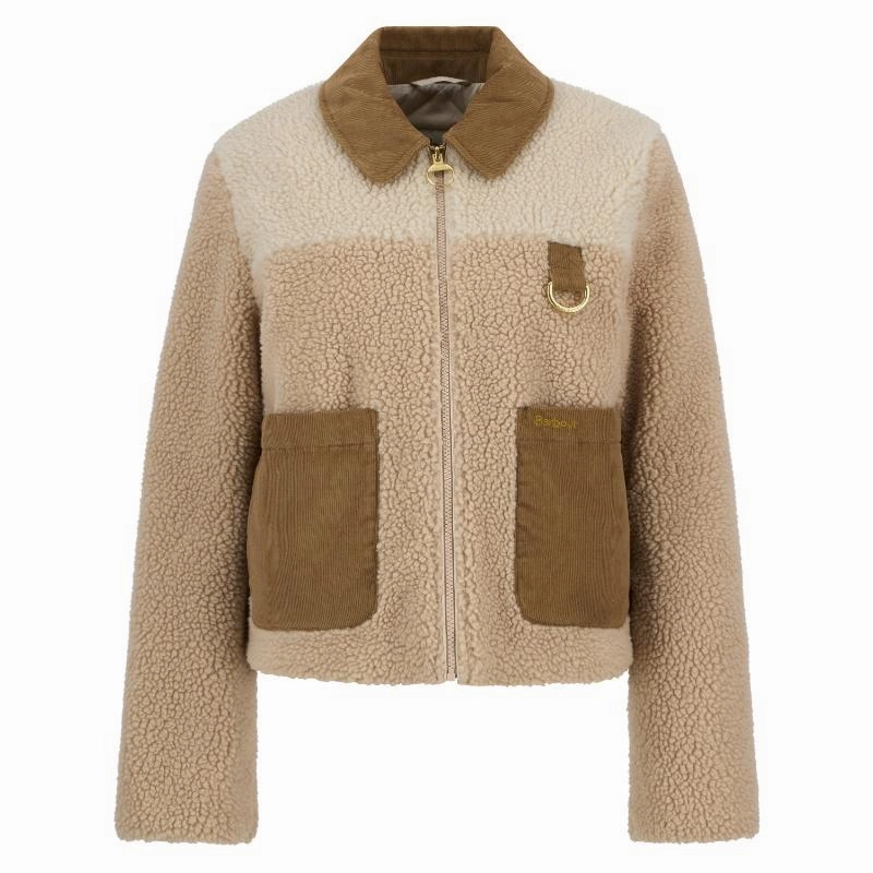 Barbour Malena Ladies Fleece Jacket - Natural/Ecru Shop Smart Save