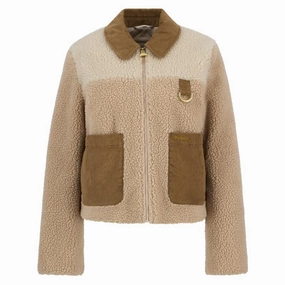 Barbour Malena Ladies Fleece Jacket - Natural/Ecru Grab It Before Gone