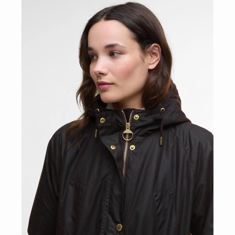 Instant Deal Today Barbour Marcy Ladies Wax Parka - Rustic/Muted Tartan